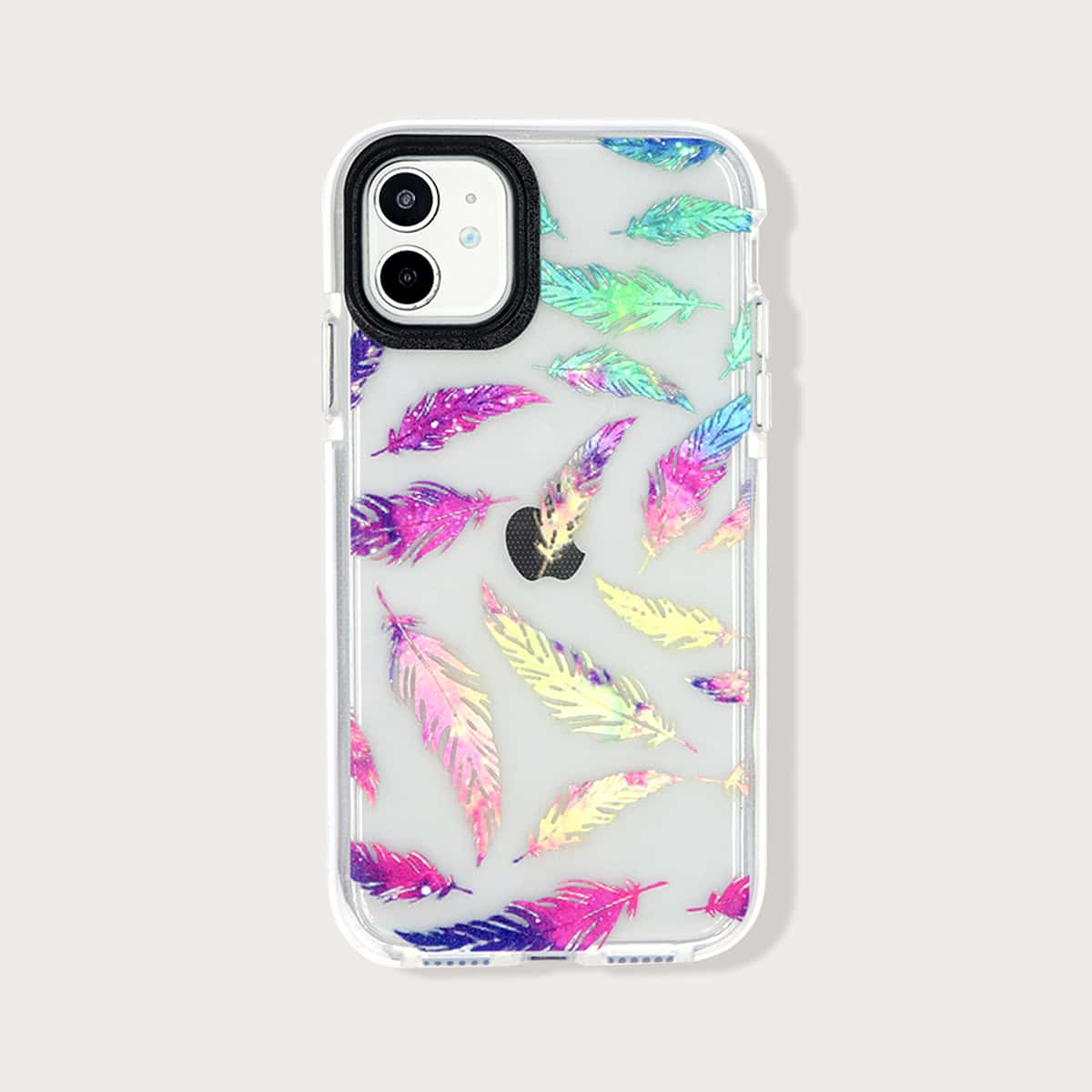 

Feather Clear iPhone Case, Multicolor