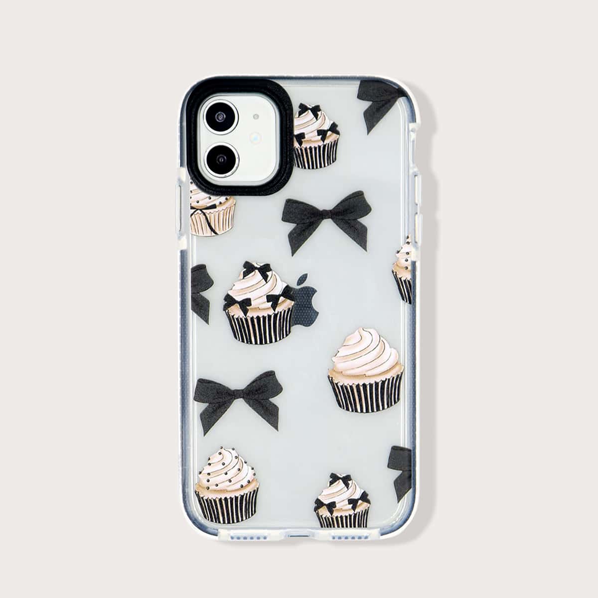 

Cup Cake Print iPhone Case, Multicolor