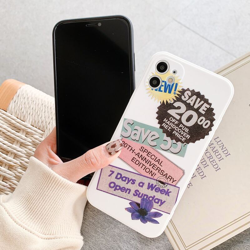 

Letter Graphic iPhone Case, White