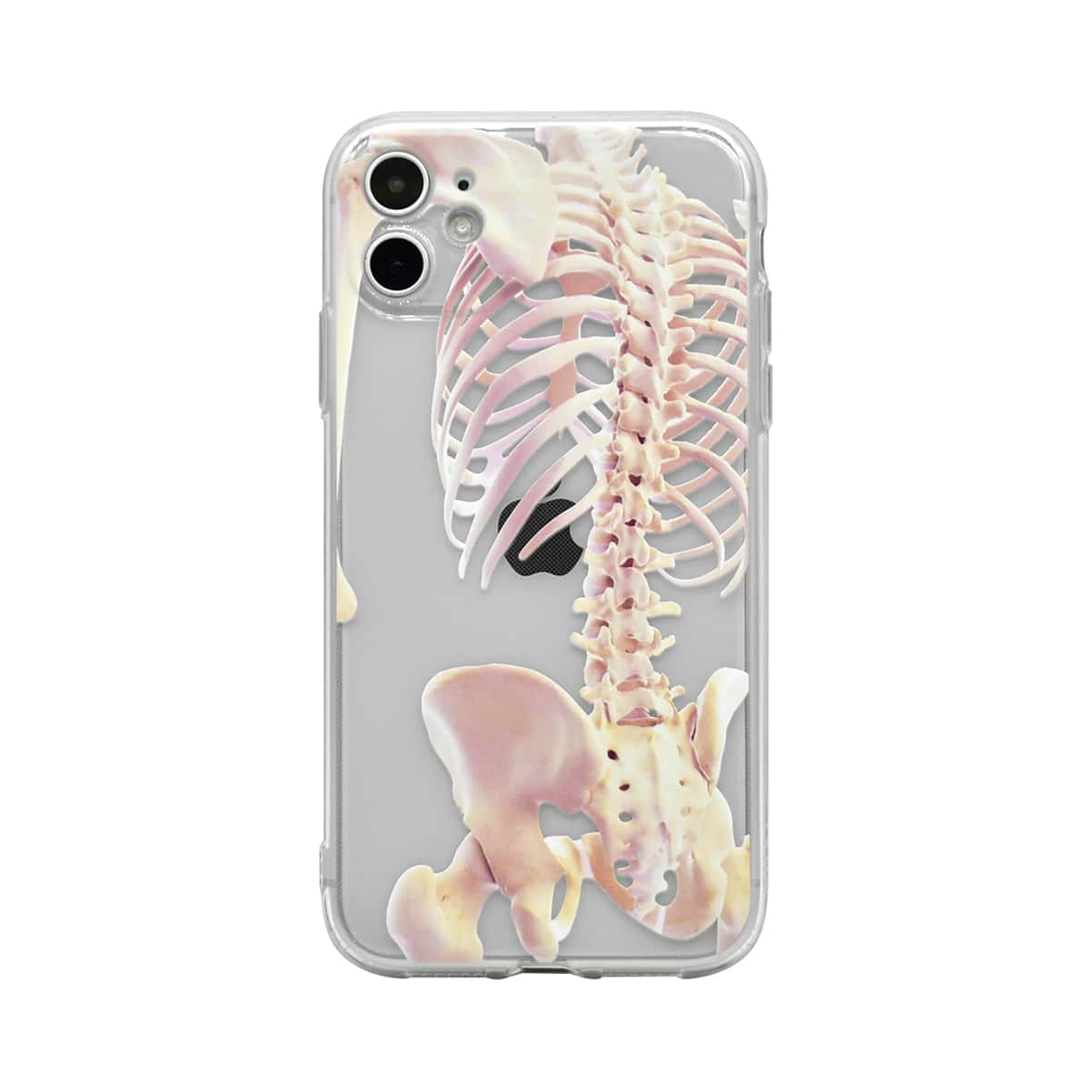 

Skeleton Print Clear iPhone Case, Multicolor