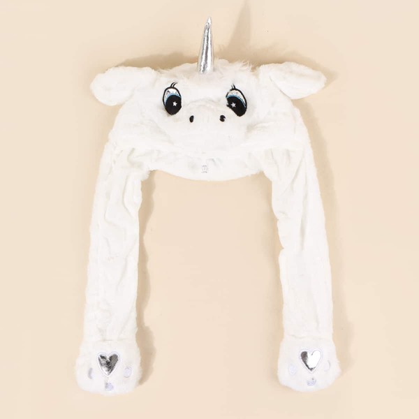 

Toddler Kids Cartoon Graphic Hat, White