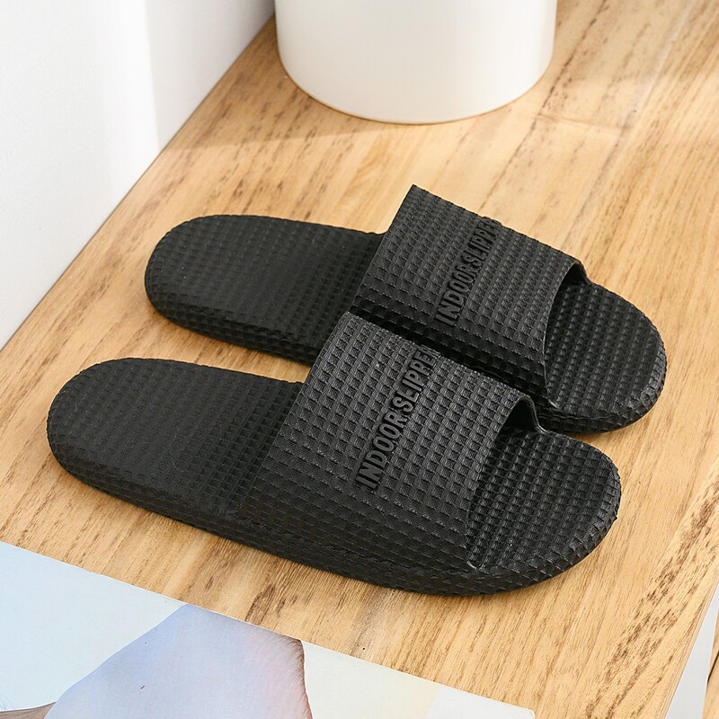 

Simple Open Toe Slides, Black