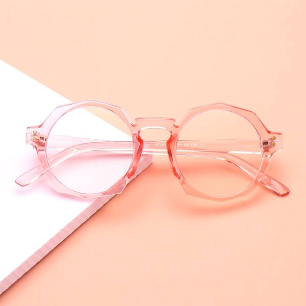 

Kids Round Frame Glasses, Pink