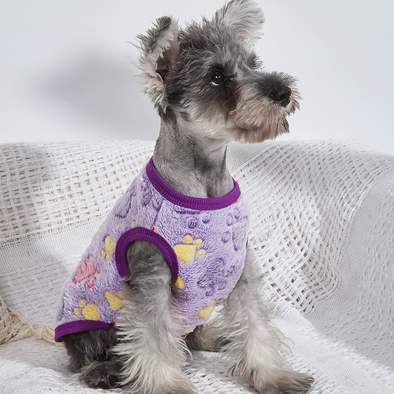 

Paw Print Plush Pet Tank, Purple