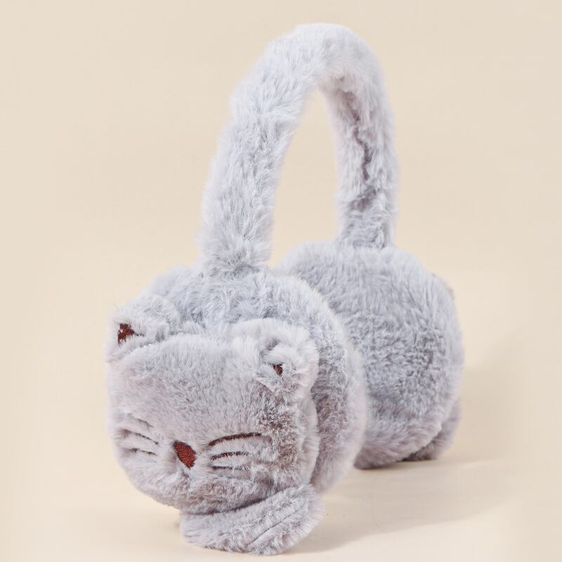 

Cat Pattern Ear Muffs, Grey