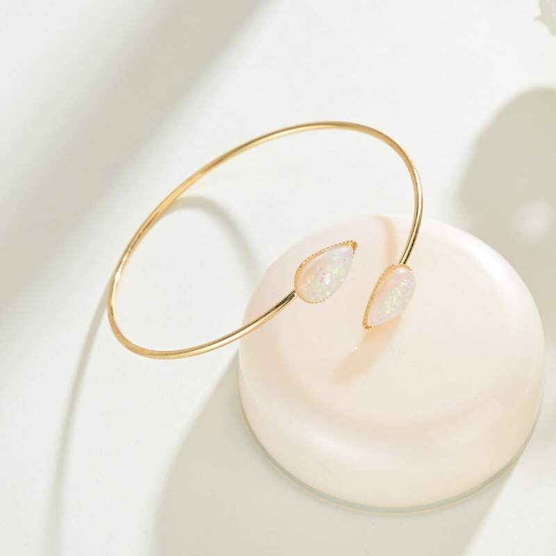 

Water Drop Cuff Bangle, Gold