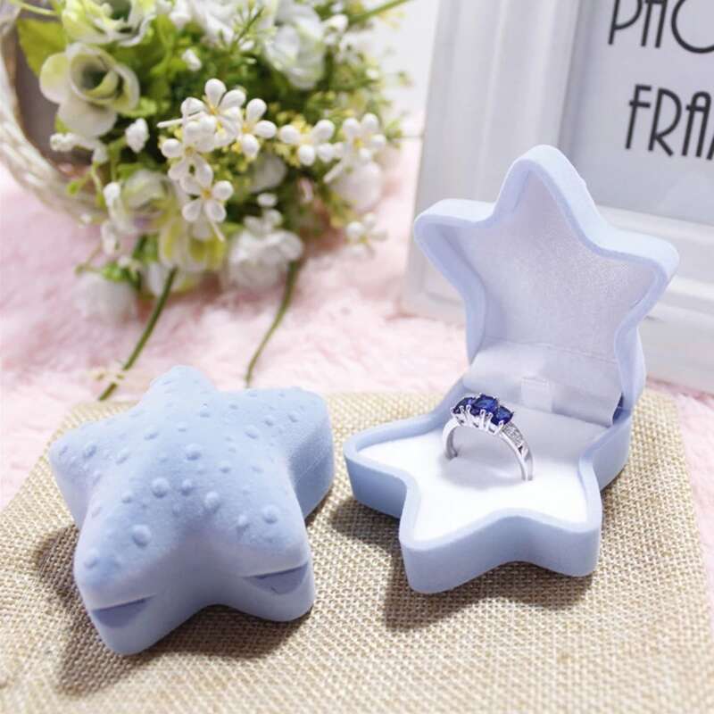 

1pc Star Shaped Ring Box, Multicolor