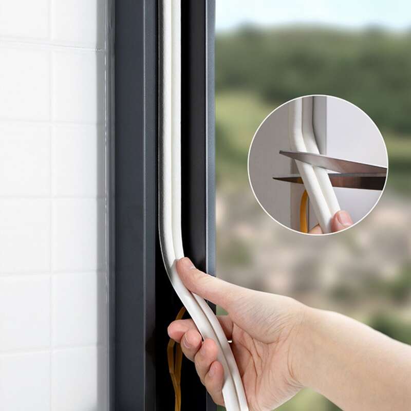 

1pc Self-adhesive Door Window Sealing Strip, White