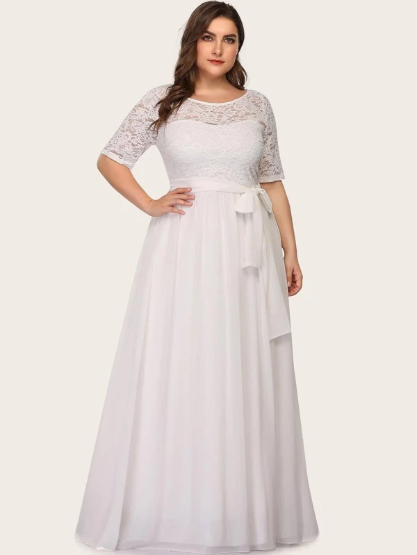 10 Simple Plus Size Wedding Dresses Under $80 from SheIn