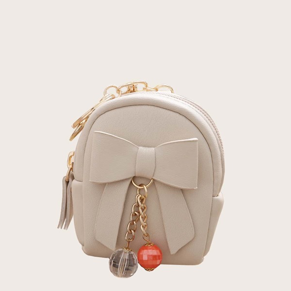 

Bow Decor Small Purse, Beige