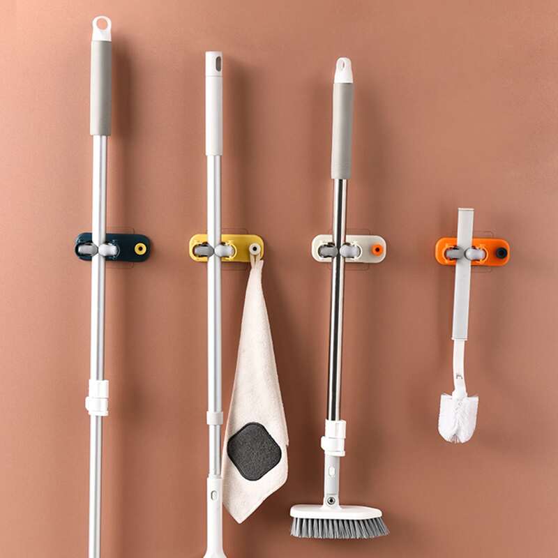 

1pc Wall Mounted Mop Hook, Multicolor