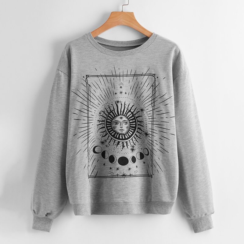 

Sun Graphic Sweatshirt, Grey