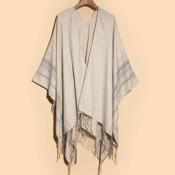 

Striped Print Shawl Scarf, Multicolor