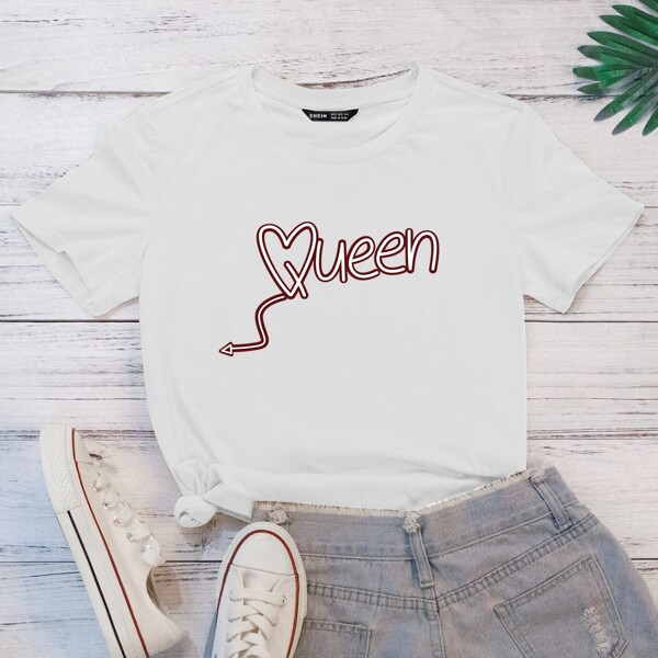 

Letter Graphic Tee, White