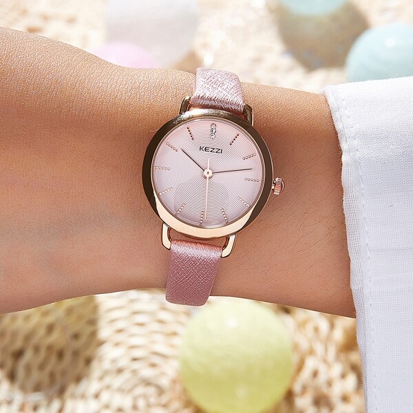 

Rhinestone Decor Dial Quartz Watch
