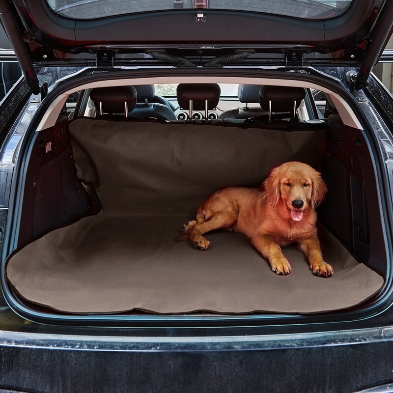 

1pc Car Trunk Dog Mat Pad, Brown