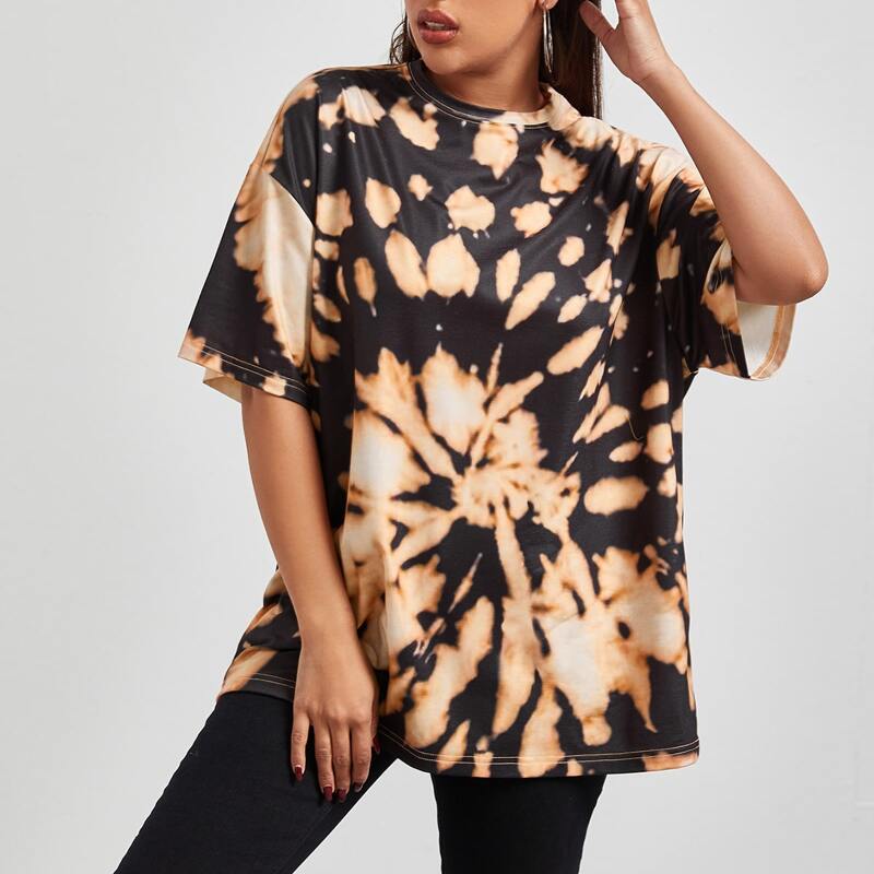 

Drop Shoulder Tie Dye Tee, Multicolor