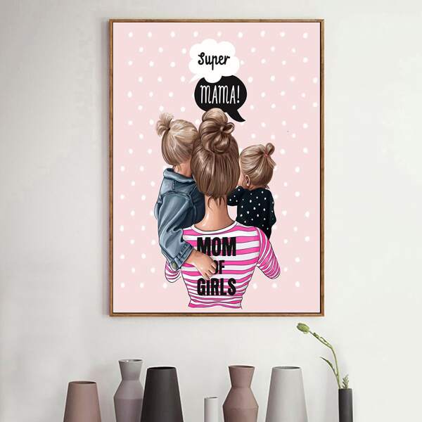 

Figure Graphic Wall Painting Without Frame, Multicolor