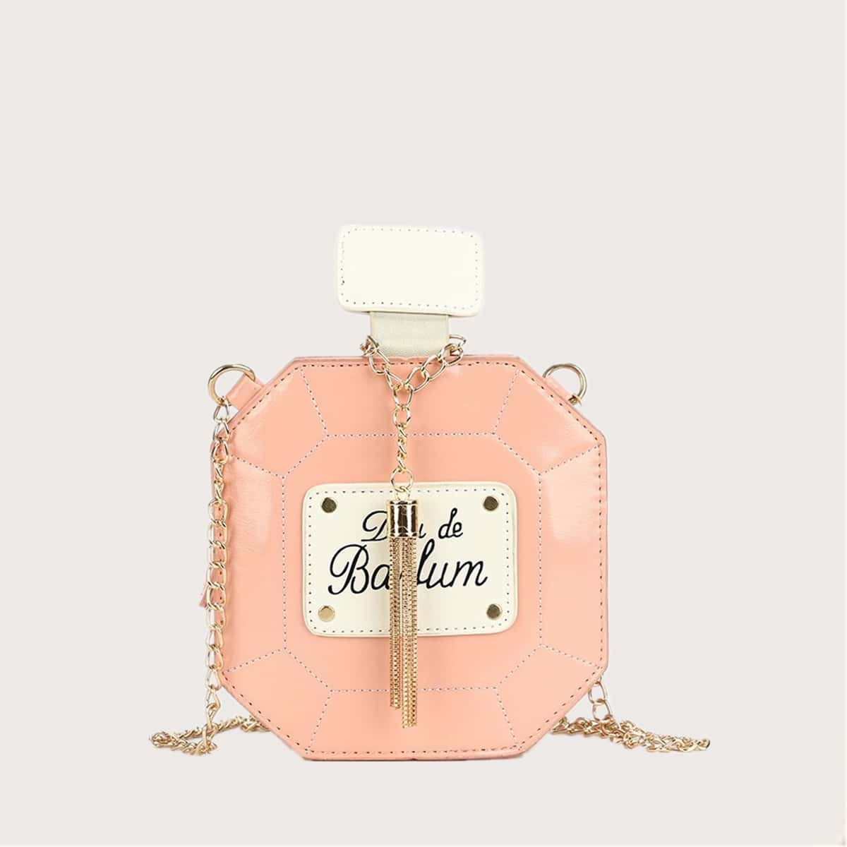 

Perfume Bottle Shaped Chain Bag, Pink