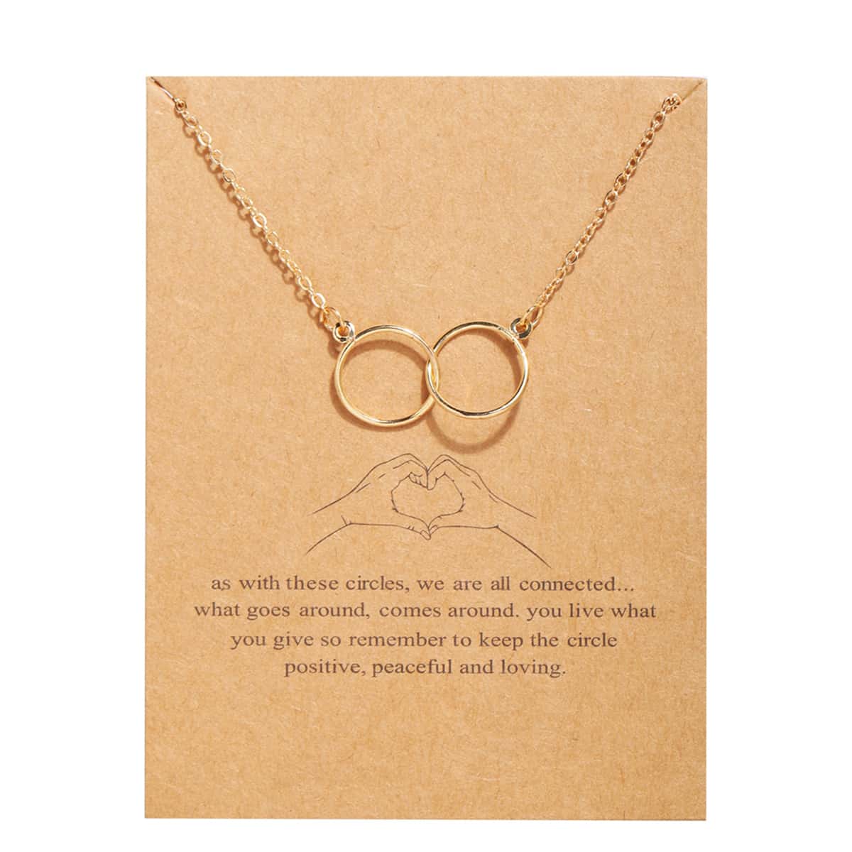 

Ring Linked Chain Necklace, Gold