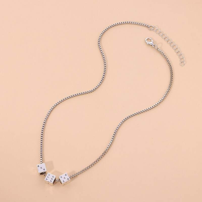 

Disc Decor Chain Necklace, Silver