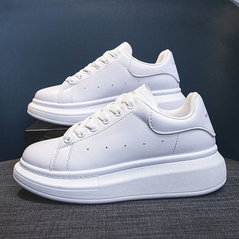 

Lace-up Front Platform Skate Shoes, White