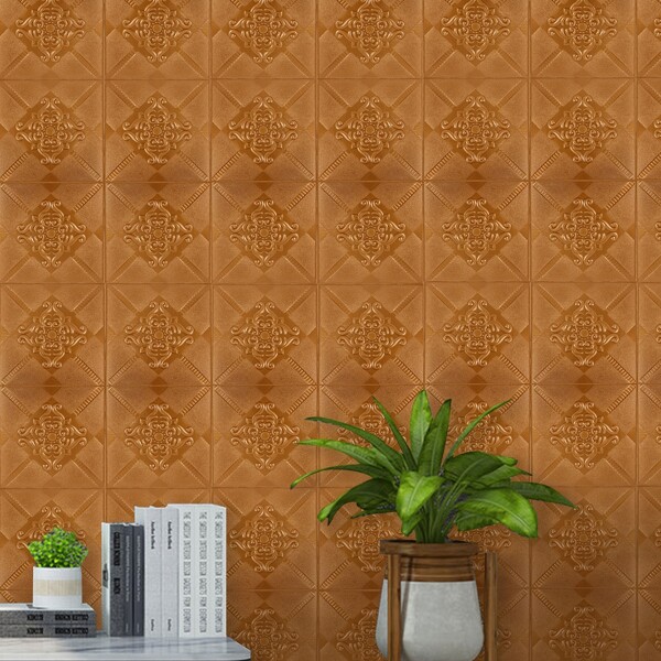

1sheet Vintage Pattern Wall Sticker, Brown