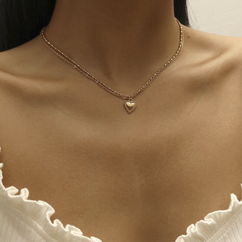 

Heart Pendant Necklace, Gold