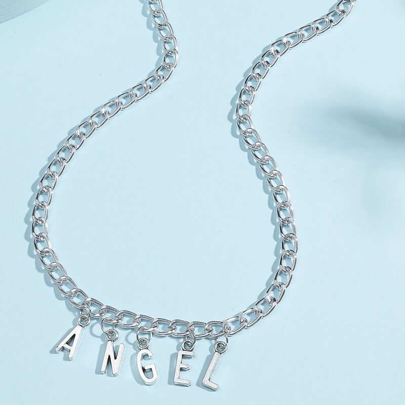 

Letter Chain Necklace, Silver