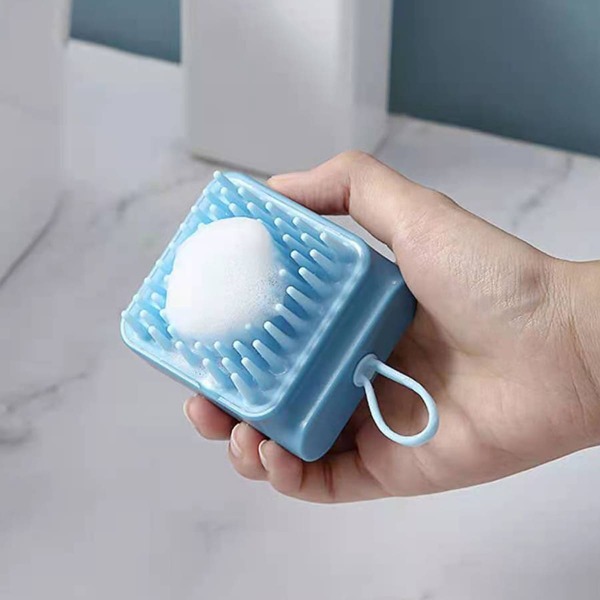 

1pc Silicone Bath Shampoo Brush, Blue