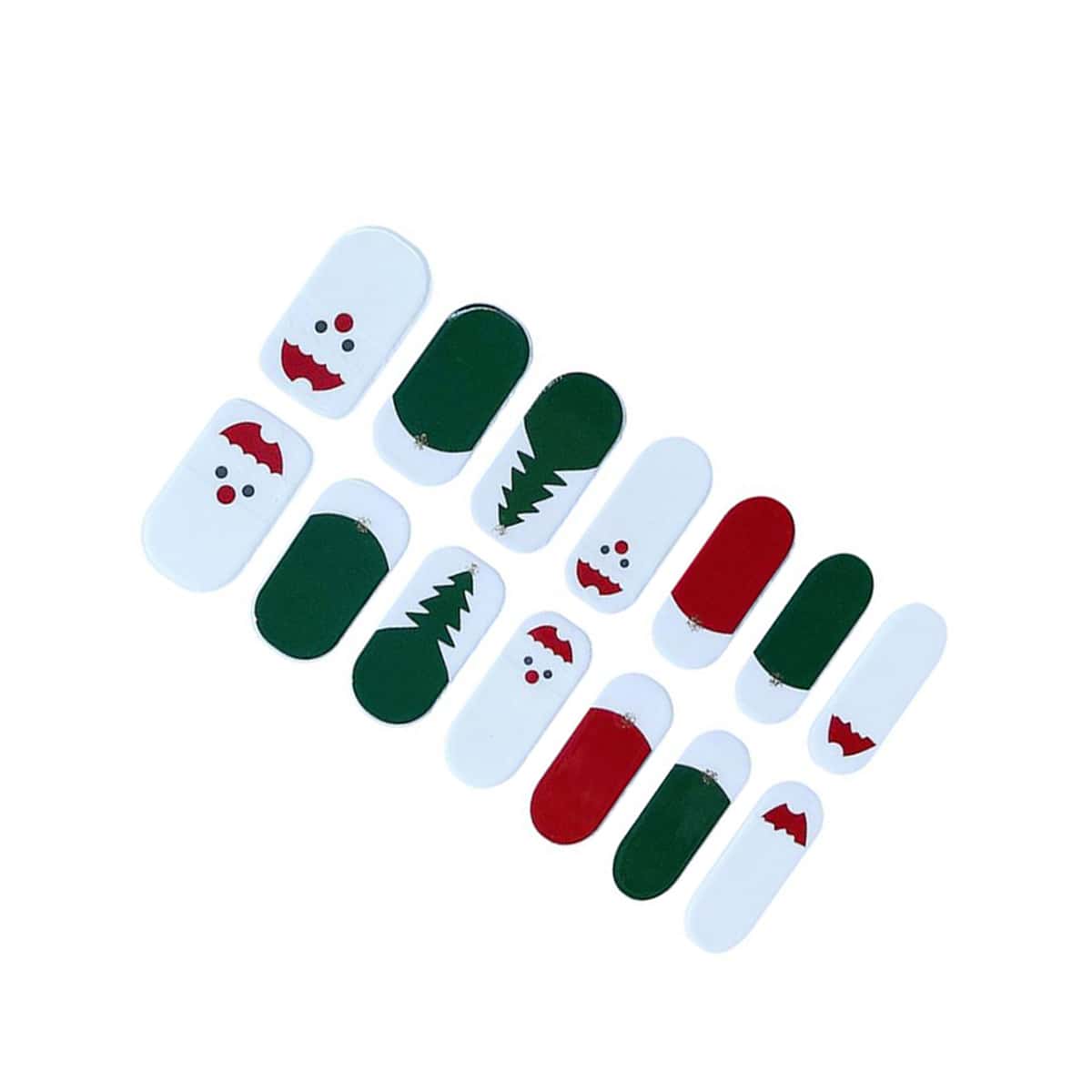 

1sheet Christmas Nail Sticker, White