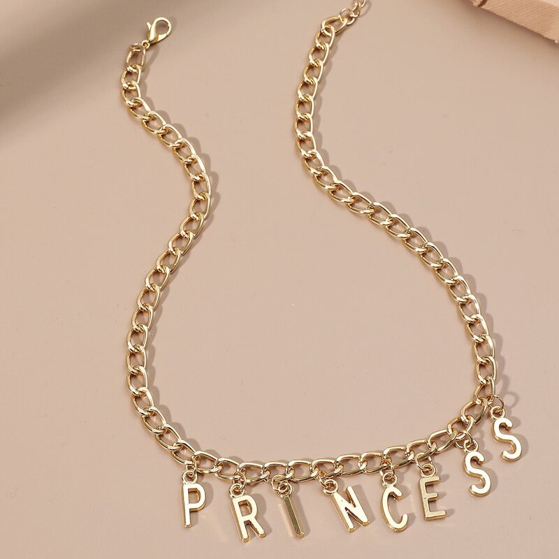 

Letter Chain Necklace, Gold