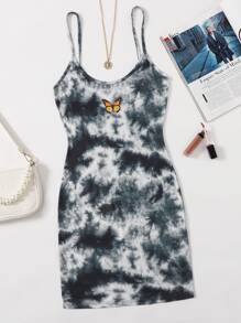 Muchica 蝴蝶圖案紮染洋裝