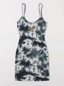 Muchica 蝴蝶圖案紮染洋裝