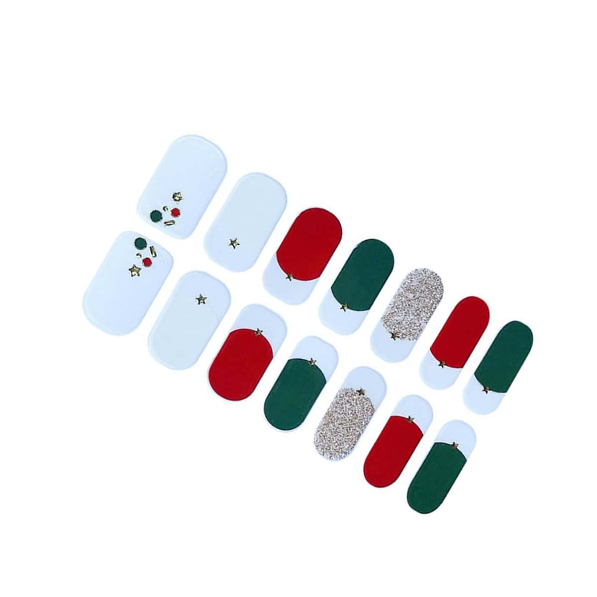 

1sheet Christmas Nail Sticker, Red