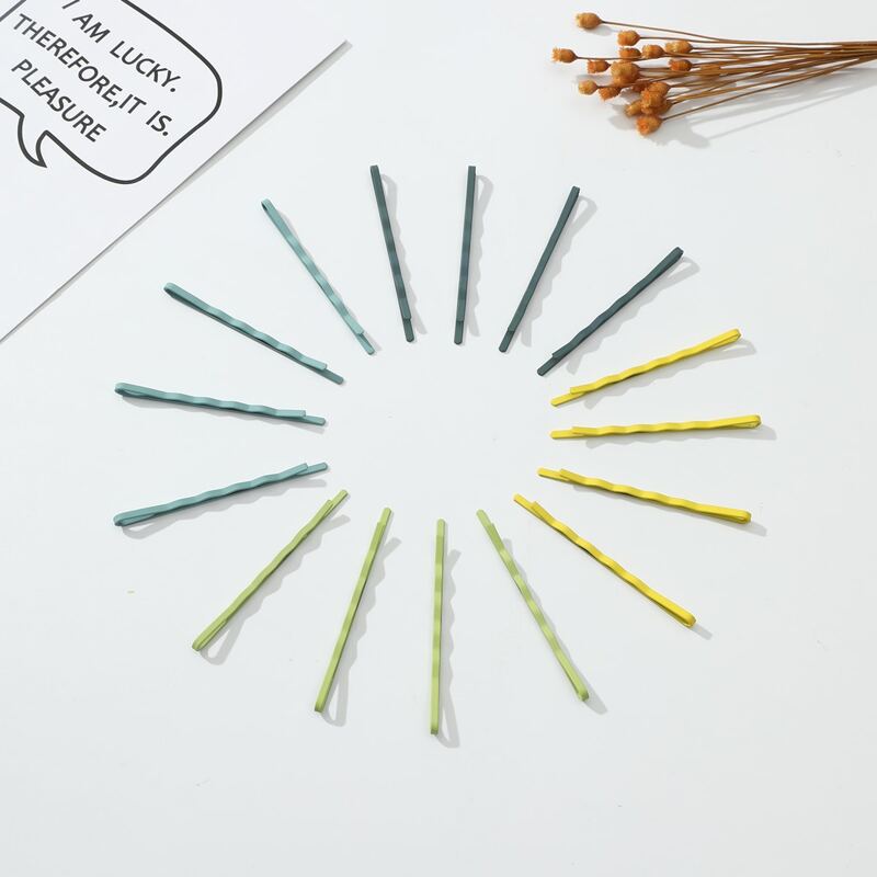 

16pcs Simple Bobby Pin, Multicolor