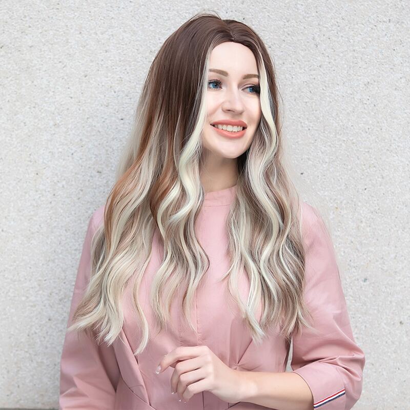 

Natural Long Curly Wig, Multicolor