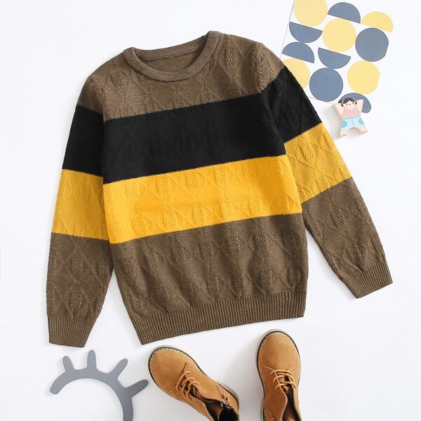 

Toddler Boys Color Block Sweater, Multicolor