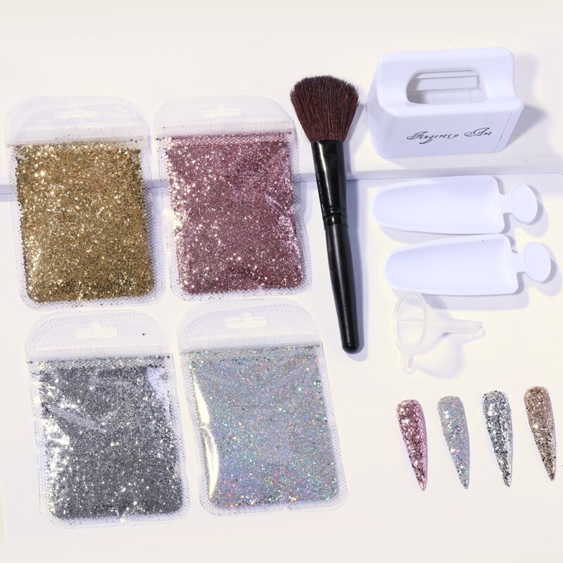 

9pcs Nail Art Decoration & Tool Set, Multicolor