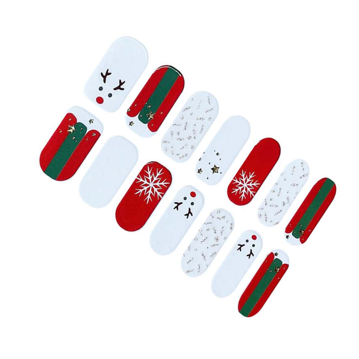 

1sheet Christmas Nail Sticker, Red