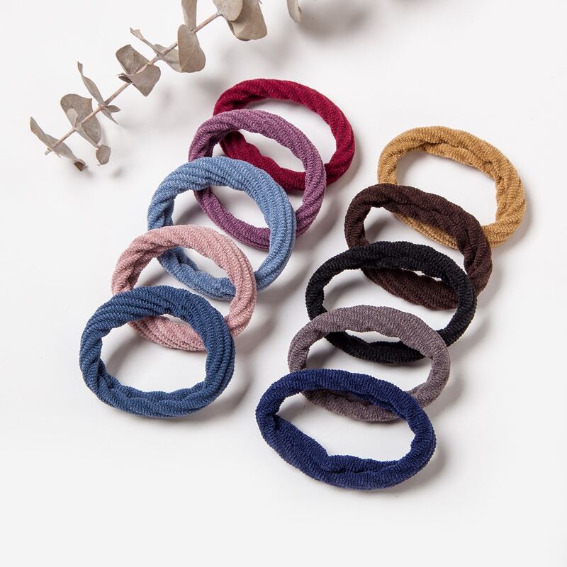 

10pcs Simple Hair Tie, Multicolor
