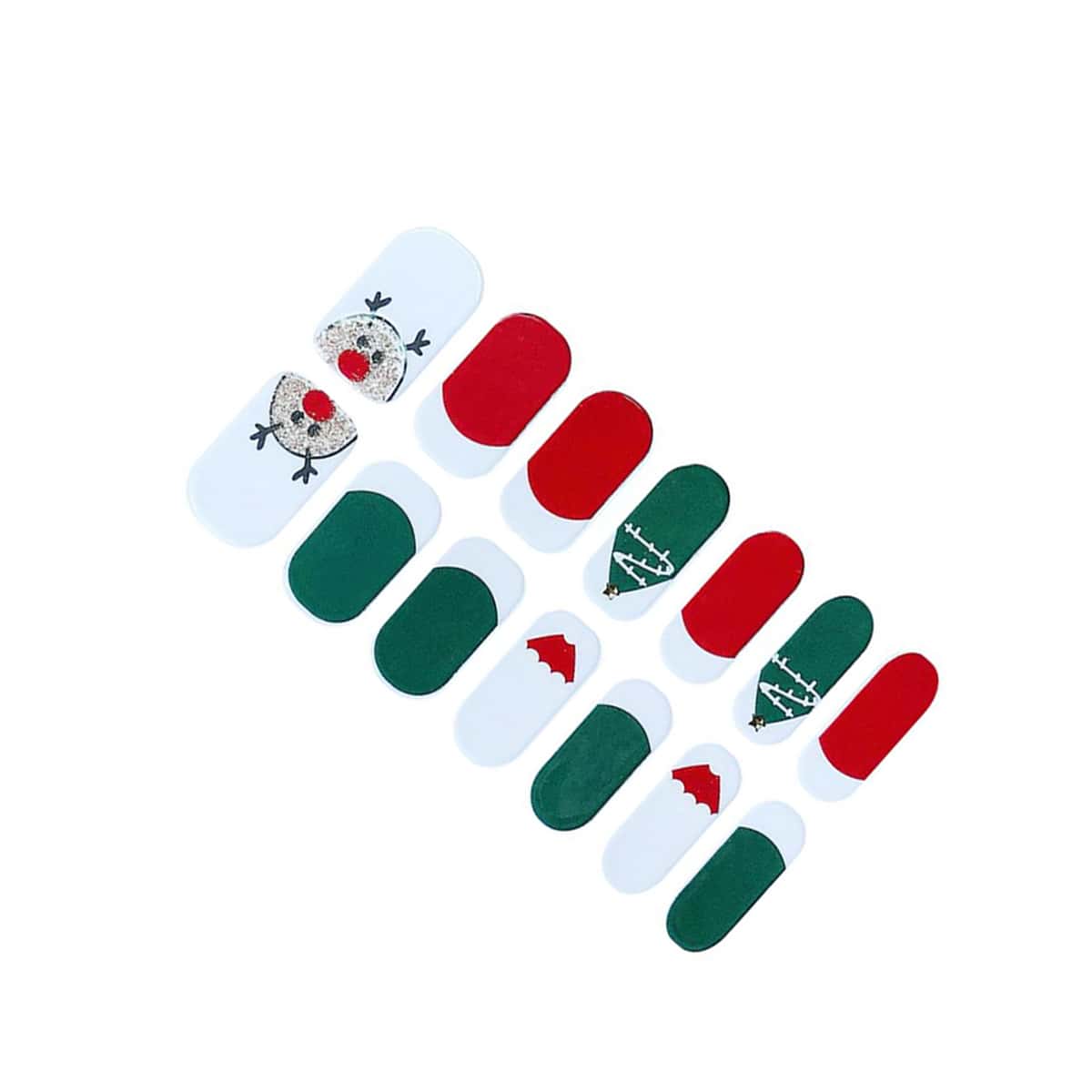 

1sheet Christmas Nail Sticker, Red