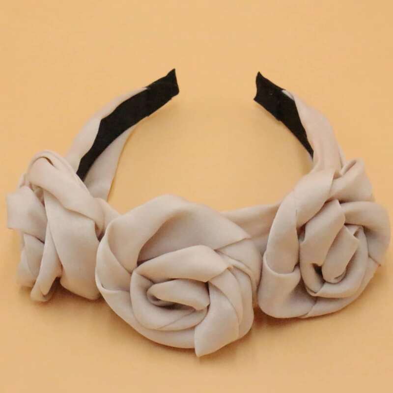 

3D Flower Decor Headband, Beige