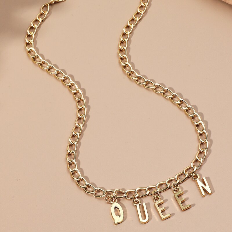 

Letter Chain Necklace, Gold