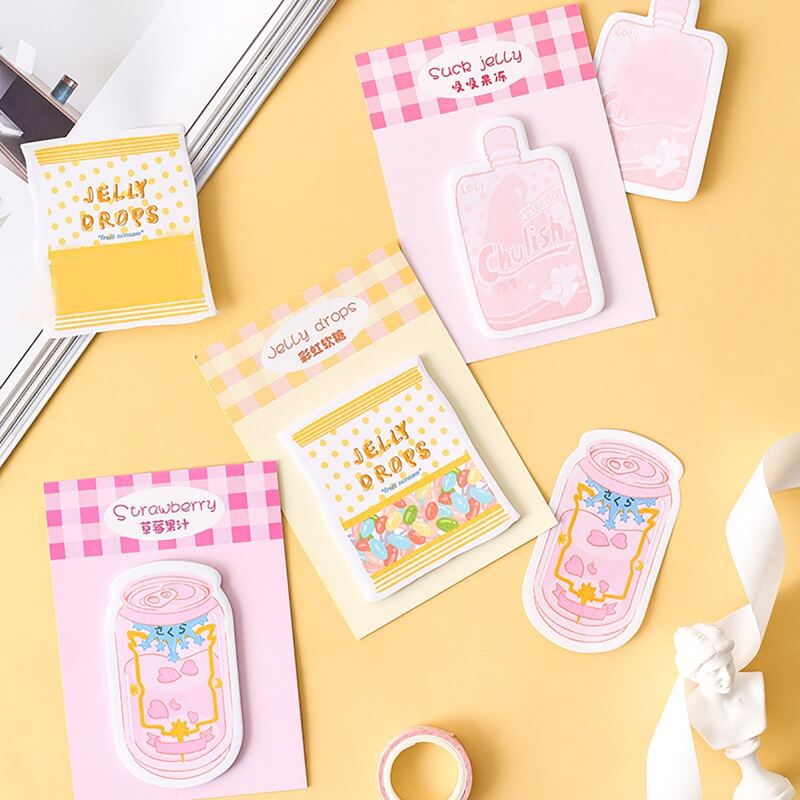 

1pack Cartoon Design Random Sticky Note, Multicolor