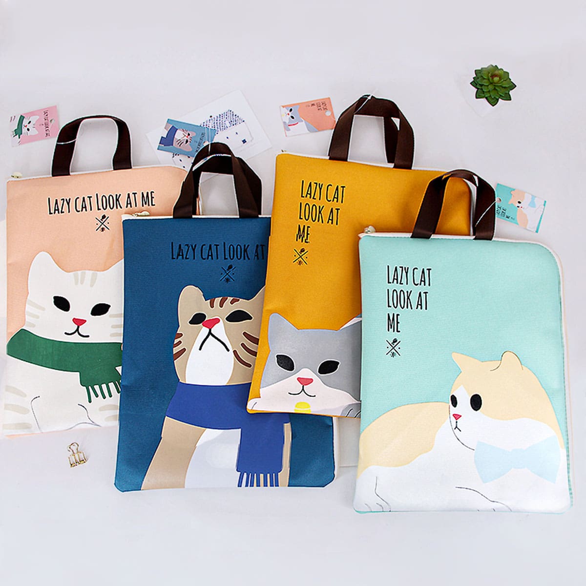 

1pc Cartoon Graphic File Bag, Multicolor