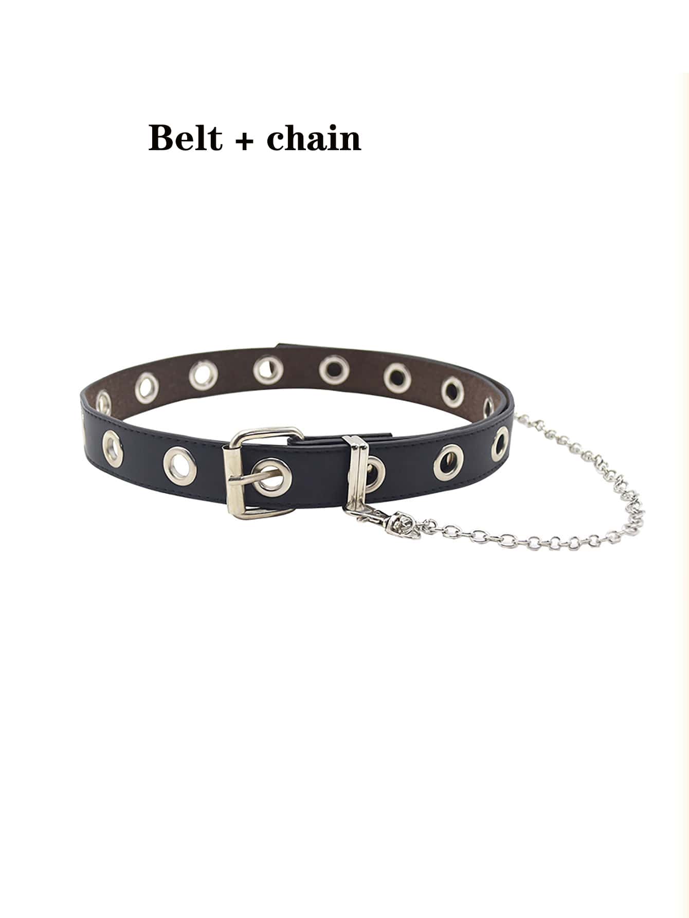 Our Grommet Buckle Belt With Pants Chain is such a vibe ROMWE