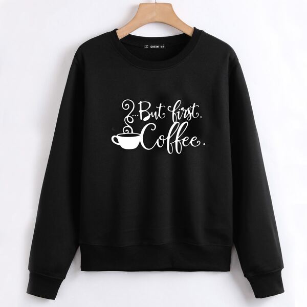 

Slogan Graphic Pullover, Black