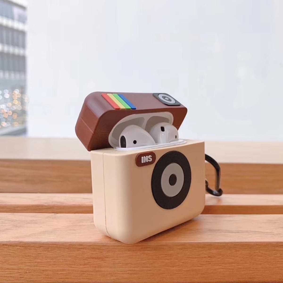 

Camera Shaped AirPods Case, Multicolor