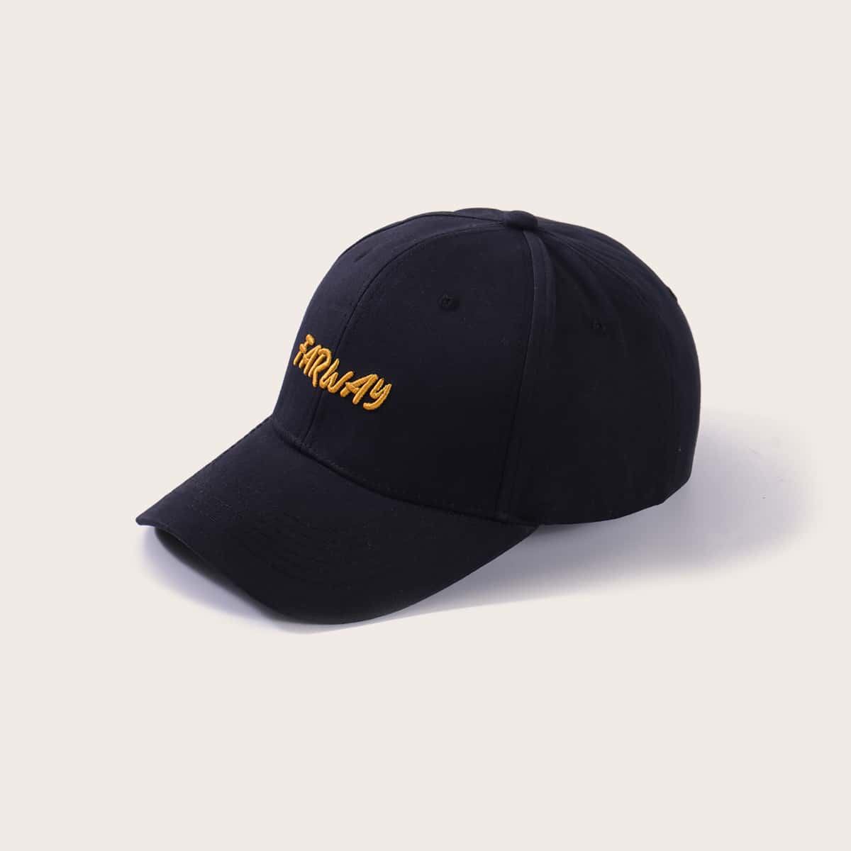 

Letter Embroidery Baseball Cap, Black